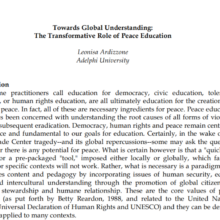 [Comparative Education] Transformative Role of Peace Education