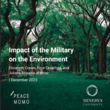 [자료] Impact of the Military on the Environment 군대가 환경에 미치는 영향 – 2023 미네르바 대학교 연구 프로젝트